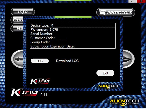 V2.11 KTAG Master Version display 1