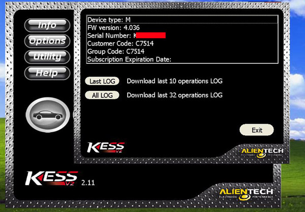 New V2.11 KESS V2 Unlimited Token Version display 1