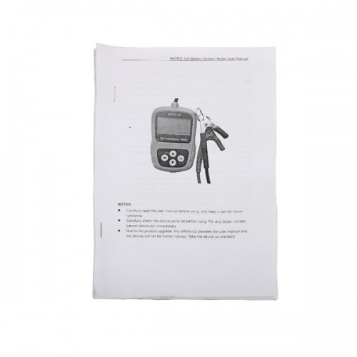 MICRO-100 Digital Battery Tester Battery Conductance & Electrical System Analyzer 30-100AH