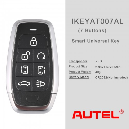 AUTEL IKEYAT007AL AUTEL Independent 7 Buttons Smart Universal Key