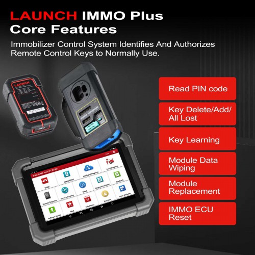 2024 LAUNCH X431 IMMO PLUS Key Programmer Support IMMO Clone Diagnostics 3-in-1 And 39 Reset services Come with X431 XPROG3