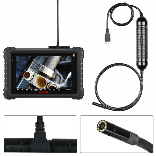 2024 Autel MaxiVideo MV108S 8.5mm Digital Inspection Camera IP67 Waterproof USB Scope Camera with LED Light Works for Autel Diagnostic Tablets