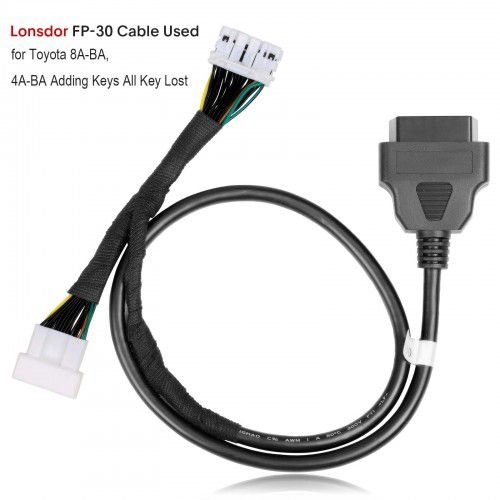 Lonsdor FP-30 Cable Used for Toyota 8A-BA, 4A-BA Adding Keys All Key Lost