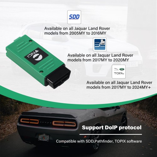 VNCI JLR DOIP Jaguar Land Rover Diagnostic Scanner Supports SDD Pathfinder Compatible with Original Driver Supports Online Programming