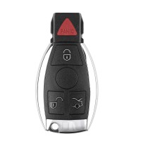 Benz smart key shell 4 button without Logo And Red Panic Button 5pcs/lot