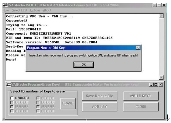 Vagtacho USB program keys
