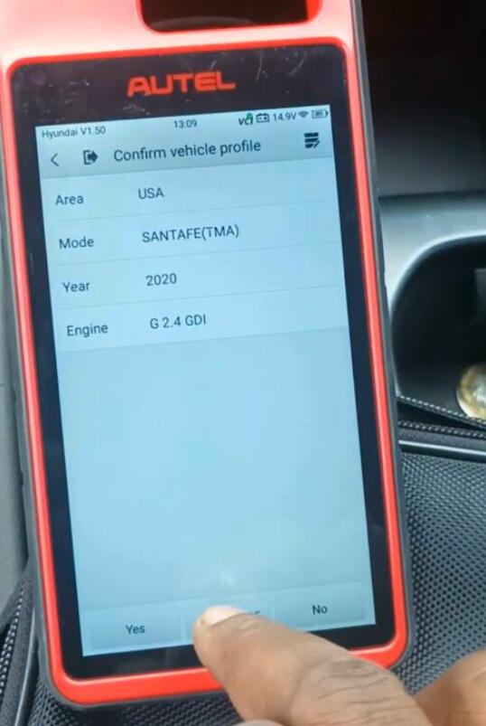 Autel Km100 Read Hyundai Santa Fe 2020 Pin Code 2
