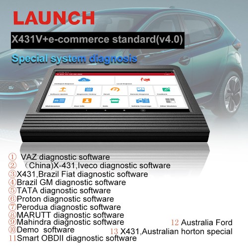 Launch X431 V+ V5.0 Wifi/Bluetooth Global Version Bi-Directional Full System OBD2 Scanner Support Topology Mapping,AutoAuth FCA SGW,37+ Services
