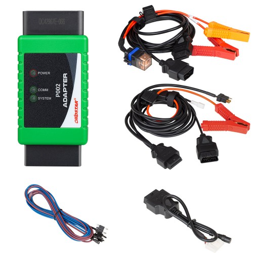 Full Package OBDSTAR P002 Adapter with TOYOTA 8A Cable + Ford All Key Lost Bypass Alarm Cable Used with X300 DP Plus, X300 Pro4, MS80