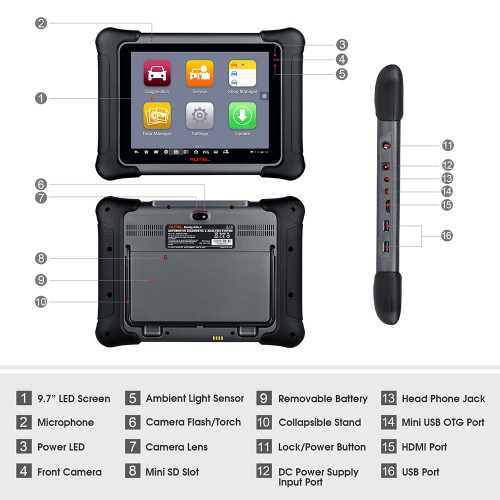 Autel Maxisys Elite II OE-level Diagnostic Tool For BENZ and BMW Support ECU programming & Coding