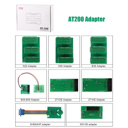 AT200 FC200 Adapters Support Read And Write ISN No Need Disassembly Operation Including 6HP & 8HP / MSV90 / N55 / N20 / B48/ B58/ B38 etc