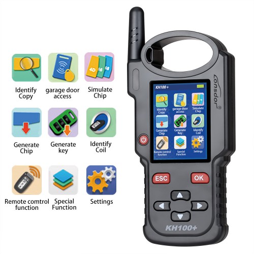 Full Featured 2024 Lonsdor KH100+ Key Remote Programmer with Toyota AKL Online Calculation 1 Year Activation