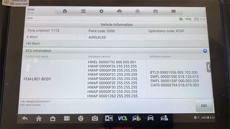  Autel IM608 II Check & Upgrade BMW FEM/BDC Version  7