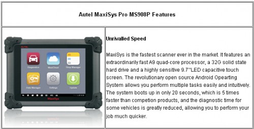 Original Autel MaxiSYS Pro MS908P Vehicle Diagnostic System