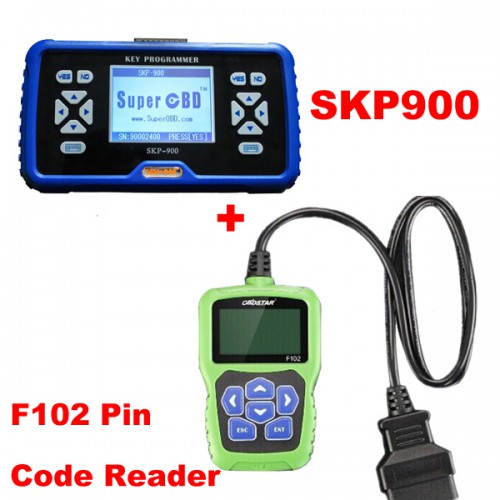 SKP-900 SKP900 OBD2 Auto Key Programmer plus Obdstar F102 Pin Code Reader