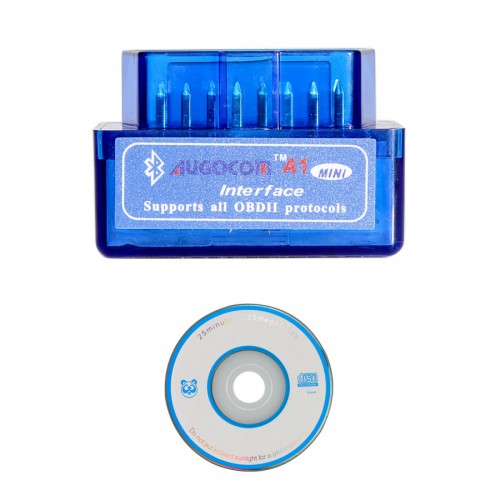 AUGOCOM MINI ELM327 Bluetooth OBD2 Hardware V1.5 Software V2.1 Free Shipping