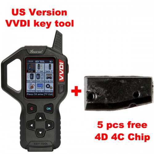 Original Xhorse VVDI Key Tool Remote Maker Key Programmer USA Version V2.2.2  get 5 pieces free 4D 4C Copy chips [ Buy SK263 Instead ]