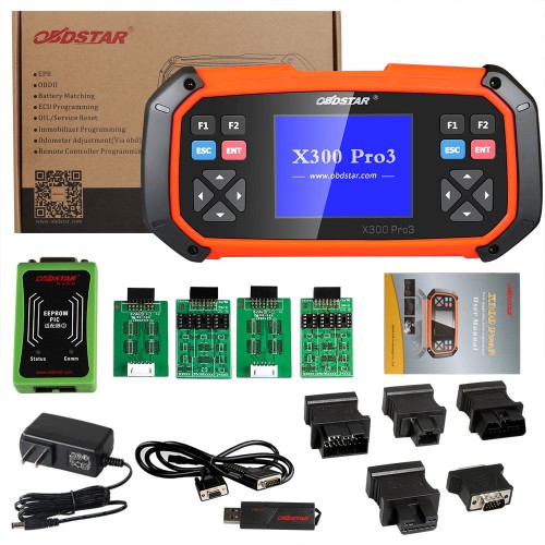 OBDSTAR X300 PRO3 Key Master with OBDII + Toyota G & H Chip All Keys Lost + Immobiliser + Odometer Adjustment + EEPROM/PIC
