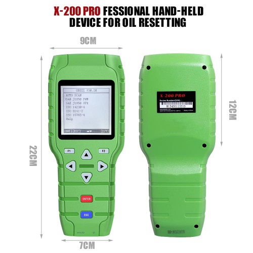 Handheld Device Auto x-200 Oil Rest Tool (A+B) Type Maintenance+EPB+OBD