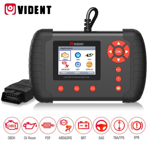 VIDENT iLink 450 Full Service Tool Support ABS&SRS reset /DPF/Battery Configuration 