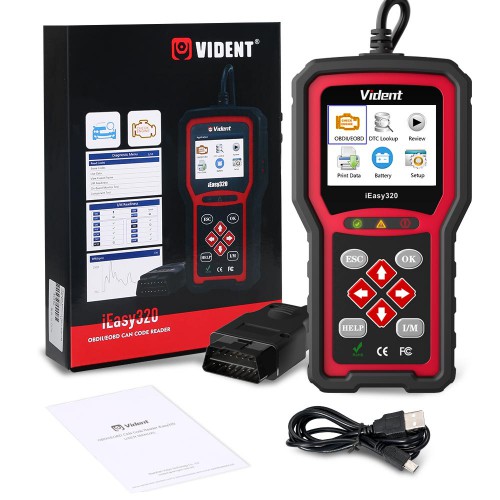 VIDENT iEasy320 OBDII/EOBD+CAN Code Reader Life Time Free Software And firmware updates