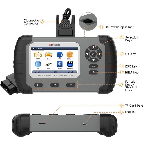  Vident iAuto700 Professional All System Scan Tool Support Diagnosis On more Than 76 American, Asian And European Vehicle