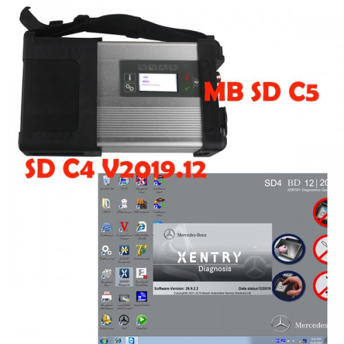 MB SD Connect Compact 5(SD C4) Star Diagnosis with WIFI +SD C4 V2019.12 HDD Software DELL 500G