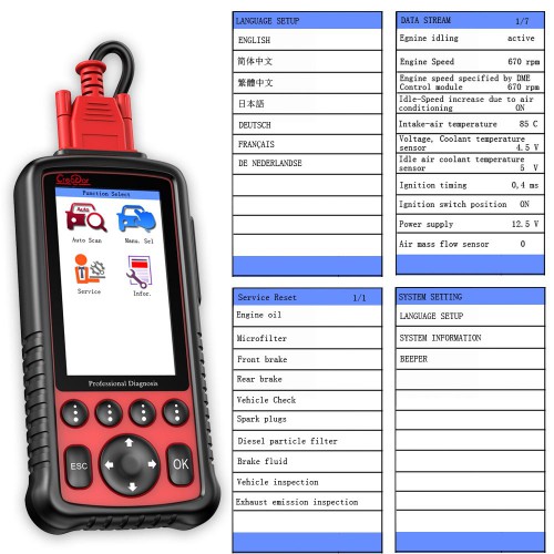  Creator C600 Multi-System Scanner Car Diagnostic Tool Professional Code Reader