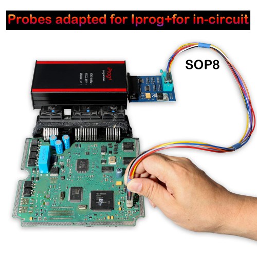 V86 Iprog Pro ECU Programmer With 7 Adapters Plus IPROG+  in-circuit ECU Probes Adapter