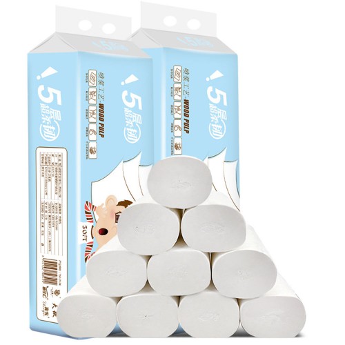 Toilet Paper Household Wood Roll Paper 24 Rolls 2Bags
