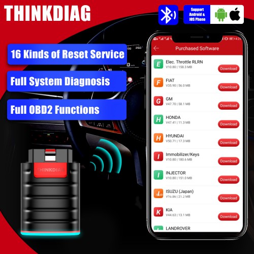 [Ship From US/UK/EU] THINKCAR Thinkdiag OBD2 Full System With 3 Free Software Power than X431 easydiag Diagnostic Tool