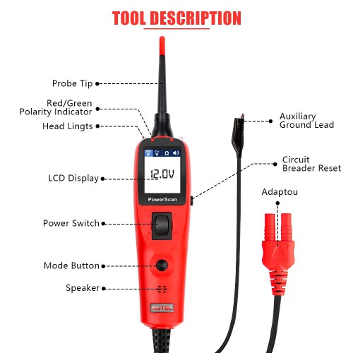 Autel PowerScan PS100 Circuit Tester Electrical System Diagnostics