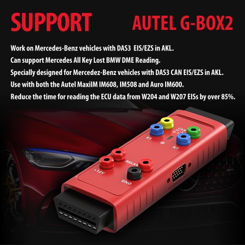 [Ship from US] AUTEL G-BOX2 Key Programming Adapter for Mercedes Benz All Keys Lost Work with Autel MaxiIM IM608