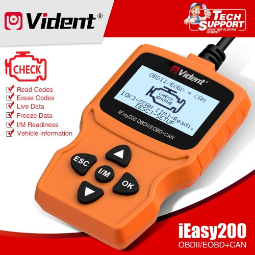  VIDENT iEasy200 OBDII/EOBD+CAN Code Reader for Vehicle Checking Engine Light Car Diagnostic Scan Tool