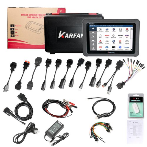 CAR FANS Karfans C800+ Heavy Duty Diagnostic Scan Tool Truck Scanner for Commercial Vehicle, Passenger vehicle, Machinery