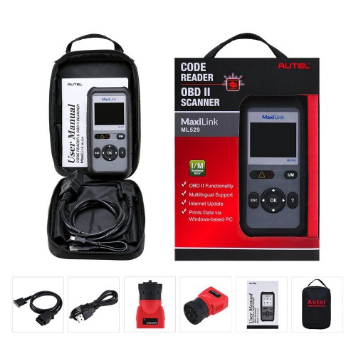 Autel MaxiLink ML529 OBD2 Scanner Diagnostic Tool Internet Updatable Support Most 1996 and Newer Vehicles