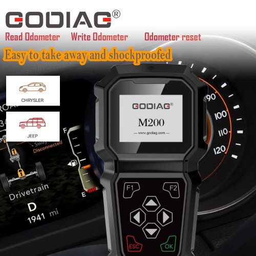 GODIAG M200 CHRYSLER/JEEP Hand-held OBDII Odometer Adjustment Professional Tool