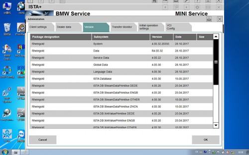 BMW ICOM NEXT DiagnosticTool Software HDD Diagnostic 4.05.32 Programming 3.61.4.002 System version 4.05.32.20335