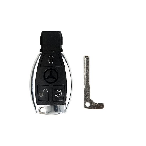  Benz Smart Key Shell 3-button with Single Battery 5pcs works with Xhorse VVDI BE Key Pro and FBS3 KeylessGo