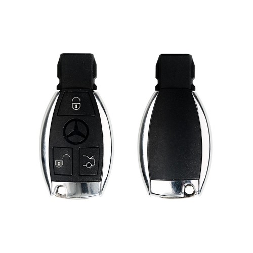  Benz Smart Key Shell 3-button with Single Battery 5pcs works with Xhorse VVDI BE Key Pro and FBS3 KeylessGo