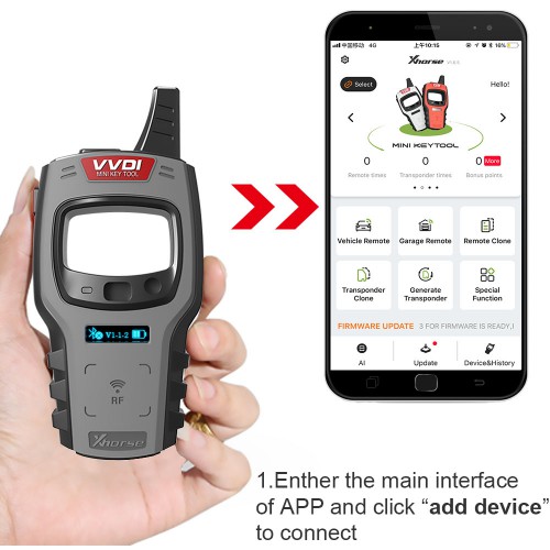 V2.35 Global Version Xhorse VVDI Mini Key Tool Remote Key Programmer Free Daily Token One Year With Renew Cable