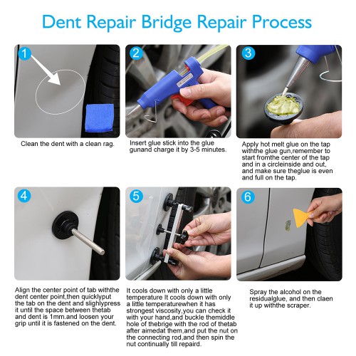 PDR Dent Repair Tools Dent Puller Bridge DIY Car Body Hail Removal Kit