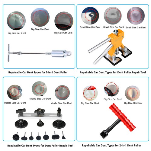 81PCS PDR Dent Lifter Tools Kit Paintless Hail Repair Slide Hammer Puller Tab