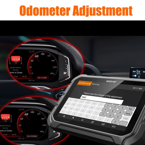 Original GODIAG GD801 ODOMASTER Odometer Mileage Correction Tool Better than OBDStar ODOMASTER And X300M Get free FCA 12+8 ADAPTER