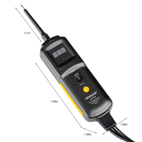 GODIAG GT102 PIRT Power Probe Support Car Power Line Fault Finding + Fuel Injector Cleaning and Testing + Relay Testing 3 in 1