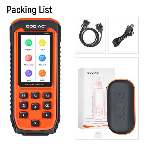 2021 GODIAG GD201 Full System Scanner with DPF ABS Airbag Oil Service Reset Support Multi-Language