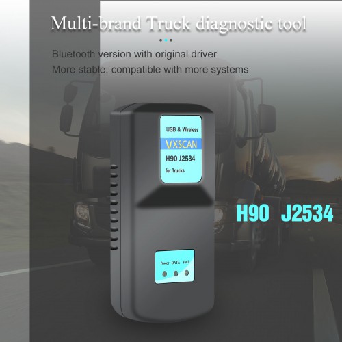 Bluetooth version VXSCAN H90 J2534 Bluetooth Diesel Truck Diagnostic Tool Nexiq Alternative Same Function as NEXIQ
