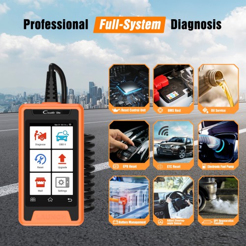 Launch Creader Elite BENZ Full System OBD Full Function Networkable Diagnostic Tool