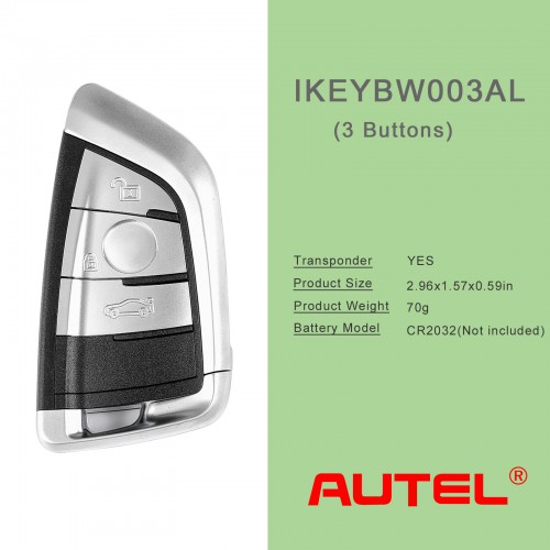AUTEL IKEYBW003AL BMW 3 Buttons Smart Universal Key