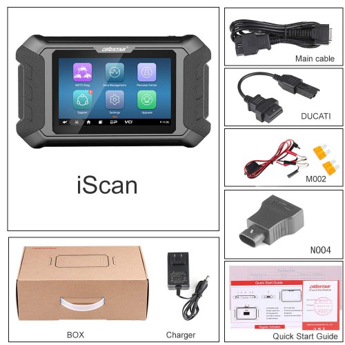 OBDSTAR iScan Ducati Motorcycle Diagnostic Scanner & Key Programmer & Service Light Reset Support up to 2023 Send free M041 Cable